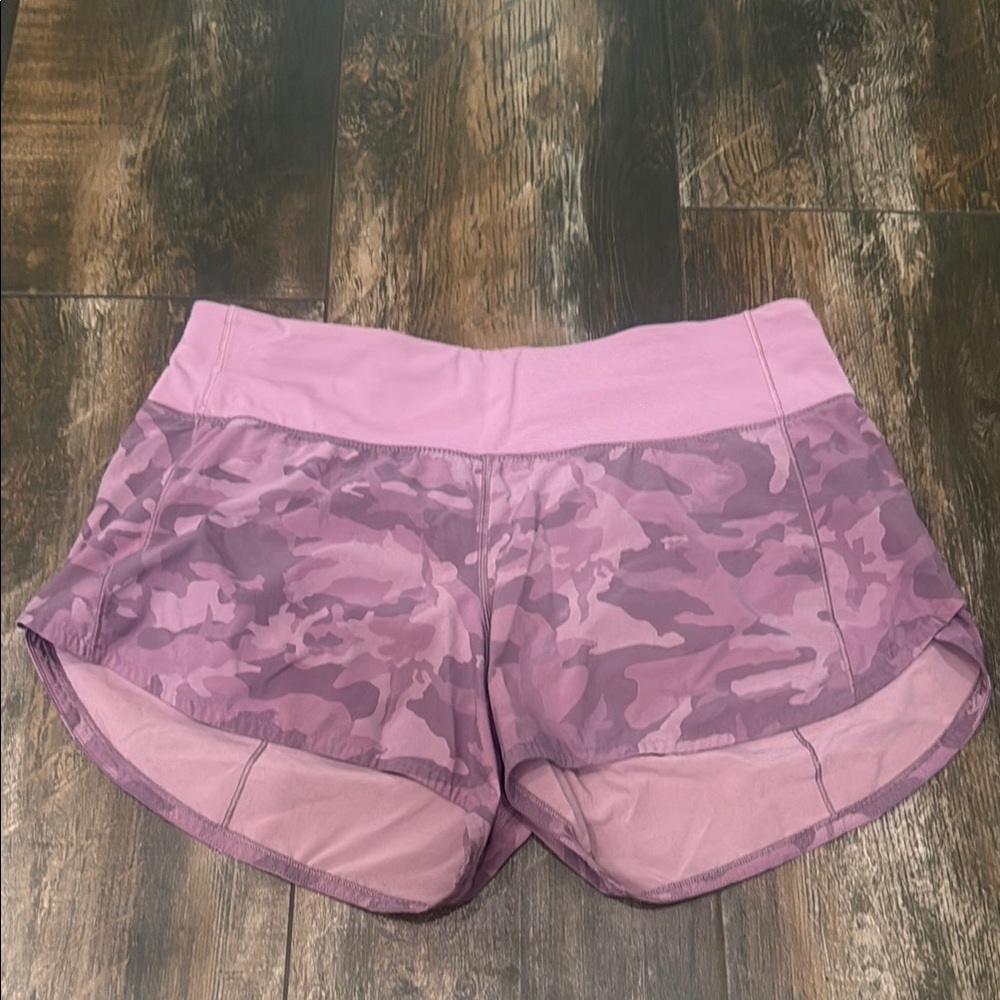 Lululemon Women's Pink Camouflage Shorts